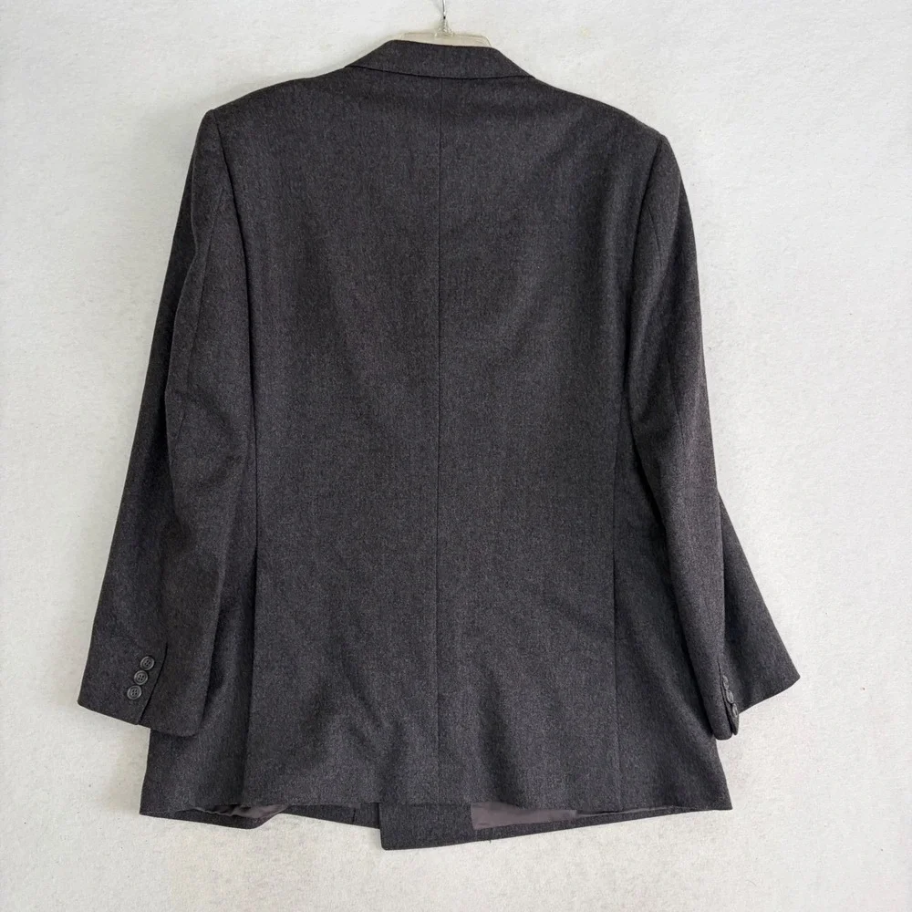 Vintage Ermenegildo Zegna Blazer 50 40R Double Breasted Peak Lapel Wool Italy